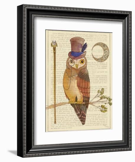 Steampunk Owl II-Elyse DeNeige-Framed Premium Giclee Print