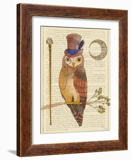 Steampunk Owl II-Elyse DeNeige-Framed Premium Giclee Print