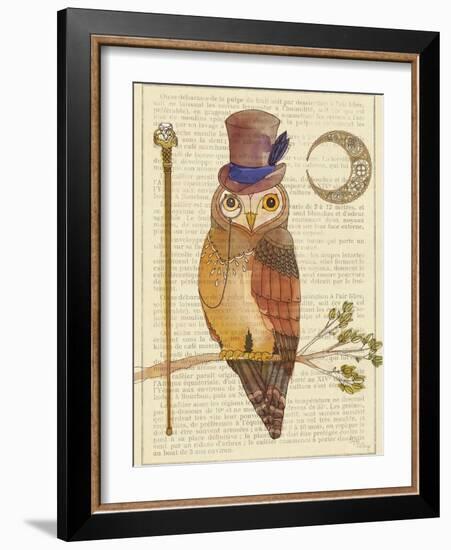 Steampunk Owl II-Elyse DeNeige-Framed Premium Giclee Print