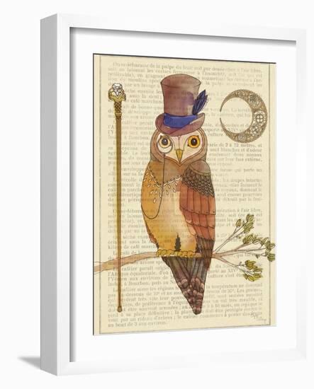 Steampunk Owl II-Elyse DeNeige-Framed Premium Giclee Print