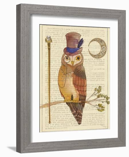 Steampunk Owl II-Elyse DeNeige-Framed Art Print