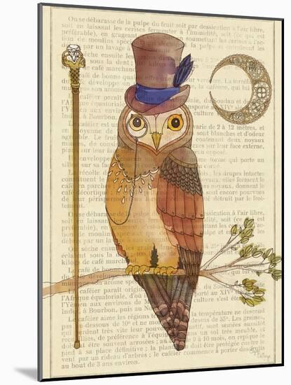 Steampunk Owl II-Elyse DeNeige-Mounted Art Print