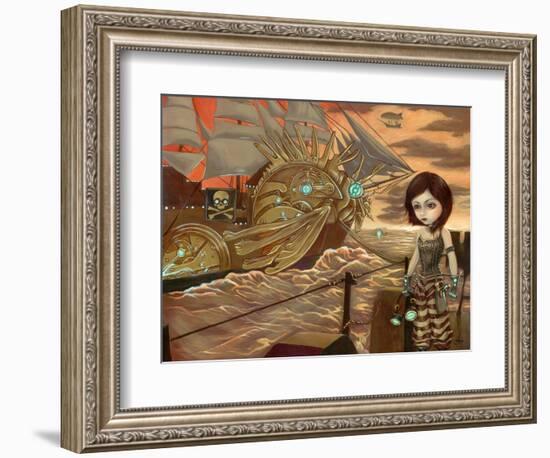 Steampunk Pirates: Maritime Sunset-Jasmine Becket-Griffith-Framed Art Print