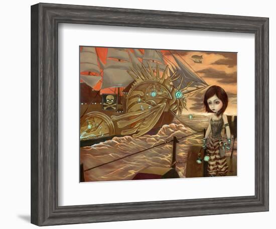 Steampunk Pirates: Maritime Sunset-Jasmine Becket-Griffith-Framed Art Print