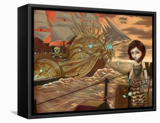 Steampunk Pirates: Maritime Sunset-Jasmine Becket-Griffith-Framed Stretched Canvas