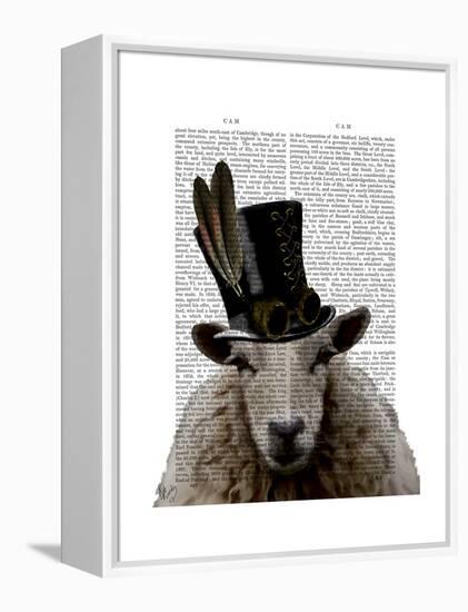 Steampunk Sheep-Fab Funky-Framed Stretched Canvas