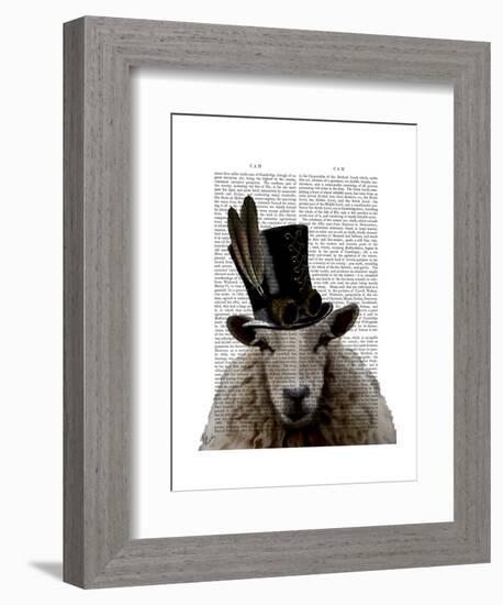 Steampunk Sheep-Fab Funky-Framed Art Print