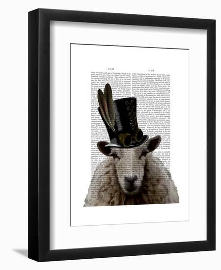 Steampunk Sheep-Fab Funky-Framed Art Print