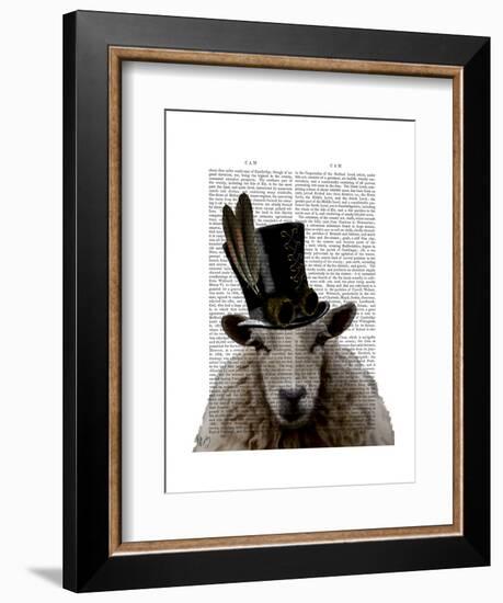 Steampunk Sheep-Fab Funky-Framed Art Print