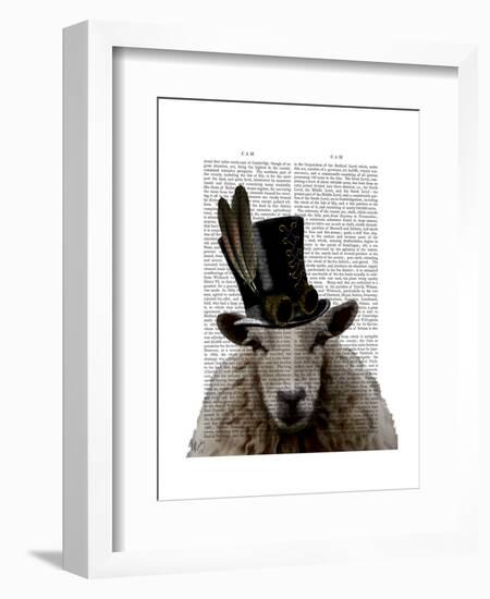 Steampunk Sheep-Fab Funky-Framed Art Print