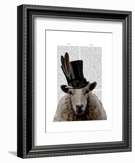 Steampunk Sheep-Fab Funky-Framed Art Print