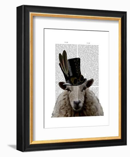 Steampunk Sheep-Fab Funky-Framed Art Print