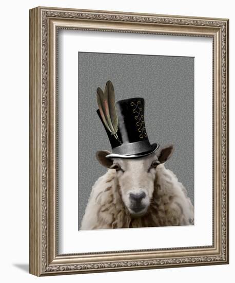 Steampunk Sheep-Fab Funky-Framed Art Print