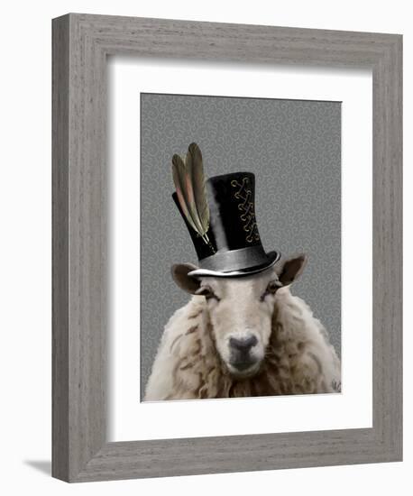 Steampunk Sheep-Fab Funky-Framed Art Print