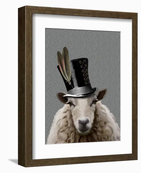 Steampunk Sheep-Fab Funky-Framed Art Print