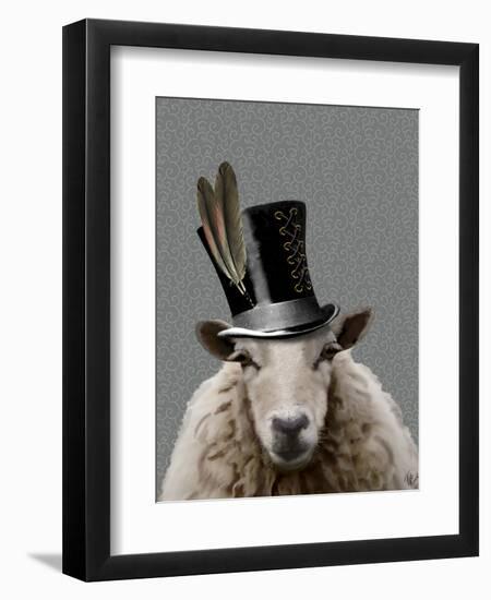 Steampunk Sheep-Fab Funky-Framed Art Print