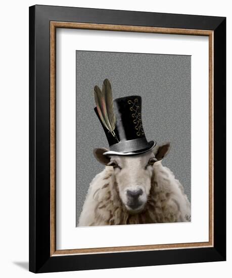 Steampunk Sheep-Fab Funky-Framed Art Print