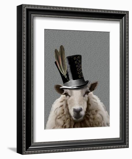 Steampunk Sheep-Fab Funky-Framed Art Print