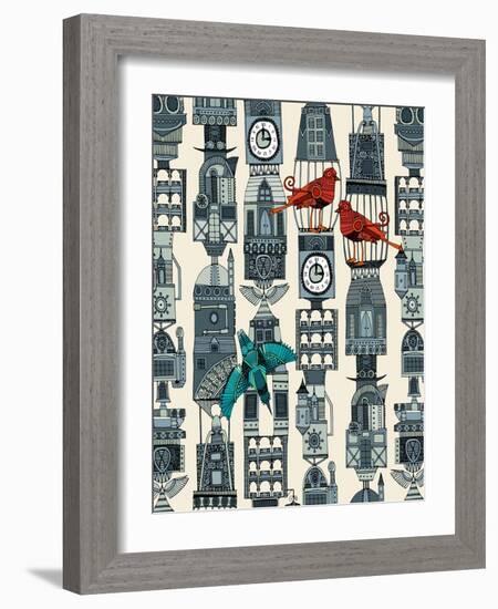 Steampunk Towers-Sharon Turner-Framed Art Print