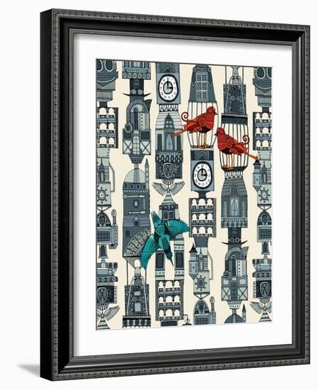 Steampunk Towers-Sharon Turner-Framed Art Print