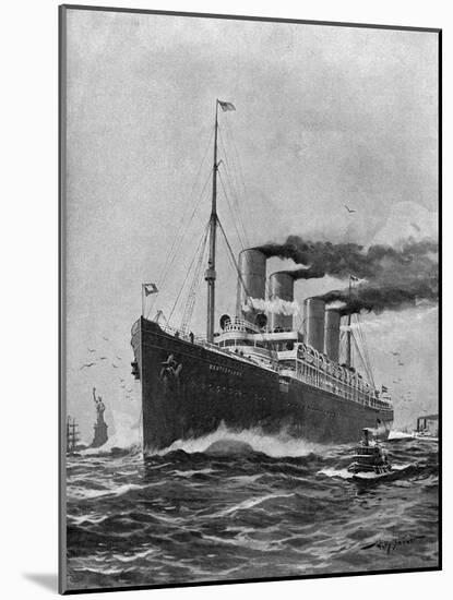 Steamship 'Deutschland'-Willy Stower-Mounted Art Print