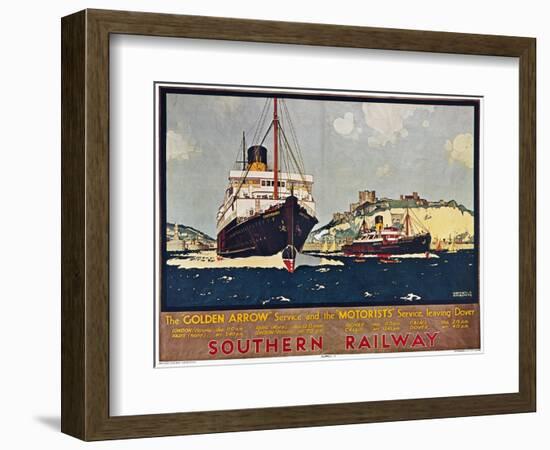 Steamship Travel Poster-null-Framed Giclee Print