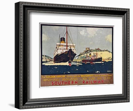 Steamship Travel Poster-null-Framed Giclee Print