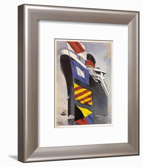 Steamships 'Liberte'-null-Framed Art Print