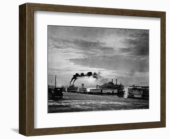 Steamships on the Ohio River-null-Framed Photographic Print