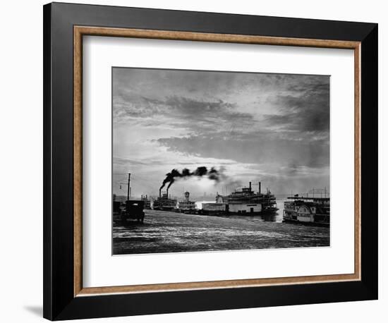 Steamships on the Ohio River-null-Framed Photographic Print