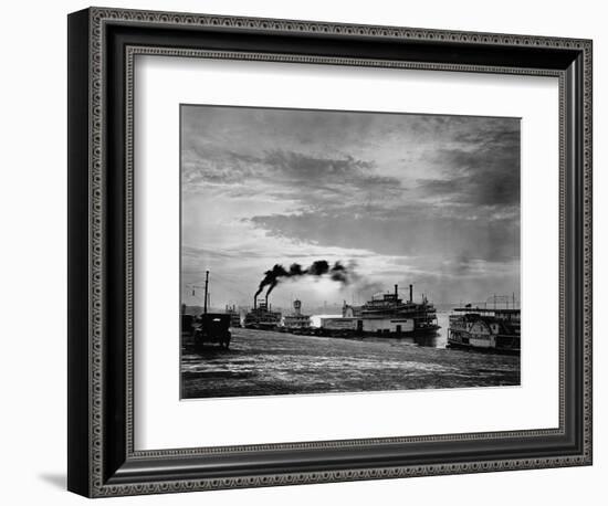 Steamships on the Ohio River-null-Framed Photographic Print