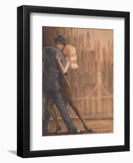 Steamy Night-Zeph Amber-Framed Art Print