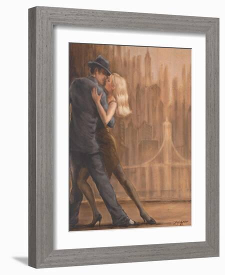 Steamy Night-Zeph Amber-Framed Art Print