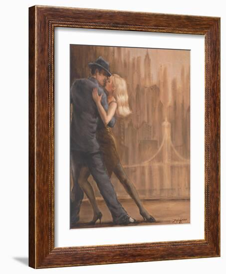 Steamy Night-Zeph Amber-Framed Art Print