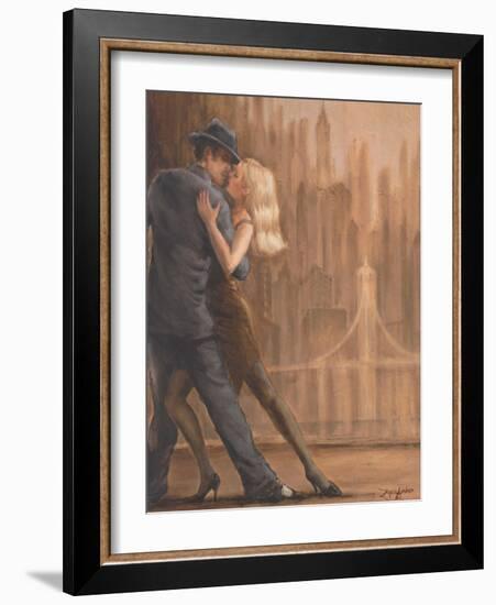 Steamy Night-Zeph Amber-Framed Art Print