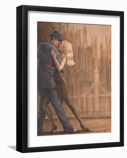 Steamy Night-Zeph Amber-Framed Art Print