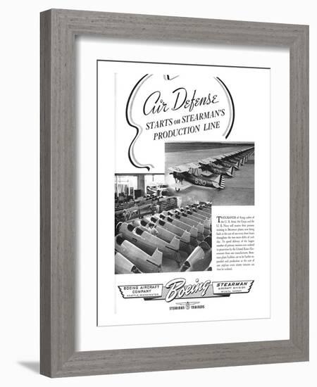 Stearman's Trainer Production Line-null-Framed Art Print