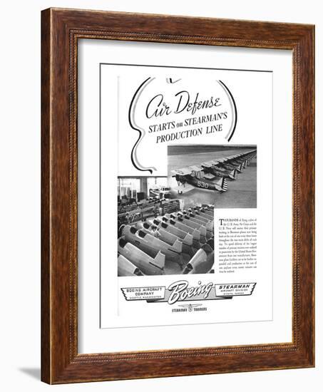 Stearman's Trainer Production Line-null-Framed Art Print