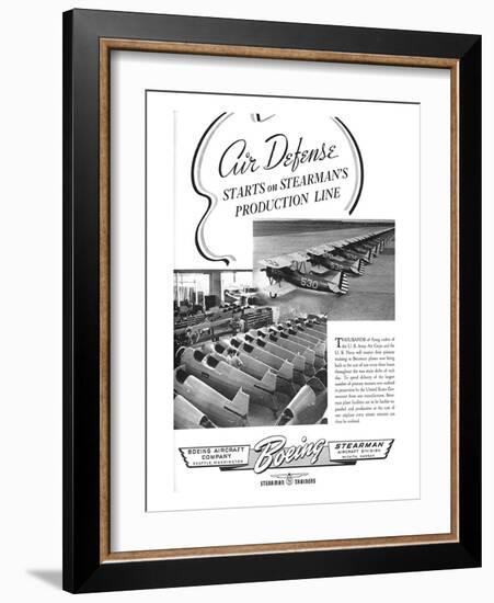 Stearman's Trainer Production Line-null-Framed Art Print