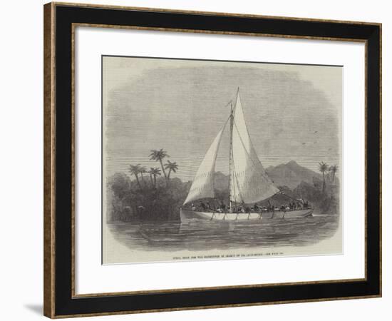 Steel Boat for the Expedition in Search of Dr Livingstone-Edwin Weedon-Framed Giclee Print