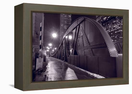 Steel Bridge Chicago BW-Steve Gadomski-Framed Premier Image Canvas