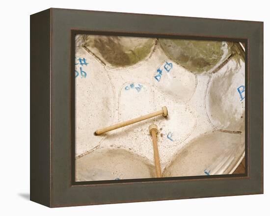 Steel Drum and Drumsticks-Macduff Everton-Framed Premier Image Canvas