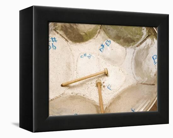 Steel Drum and Drumsticks-Macduff Everton-Framed Premier Image Canvas