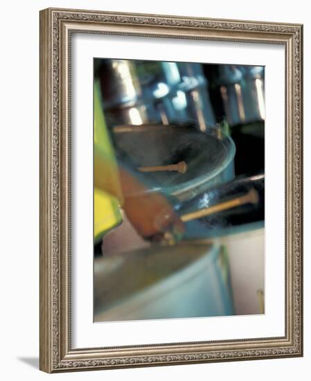 Steel Drums, Port of Spain, Trinidad, Caribbean-Greg Johnston-Framed Photographic Print