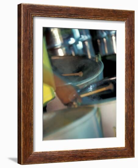 Steel Drums, Port of Spain, Trinidad, Caribbean-Greg Johnston-Framed Photographic Print