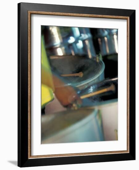 Steel Drums, Port of Spain, Trinidad, Caribbean-Greg Johnston-Framed Photographic Print