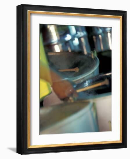 Steel Drums, Port of Spain, Trinidad, Caribbean-Greg Johnston-Framed Photographic Print