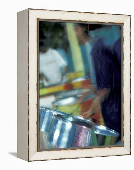 Steel Drums, Port of Spain, Trinidad, Caribbean-Greg Johnston-Framed Premier Image Canvas