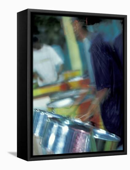 Steel Drums, Port of Spain, Trinidad, Caribbean-Greg Johnston-Framed Premier Image Canvas