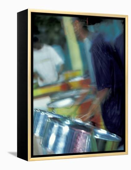 Steel Drums, Port of Spain, Trinidad, Caribbean-Greg Johnston-Framed Premier Image Canvas